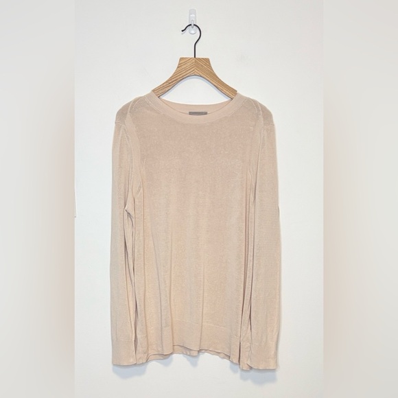 COS cotton linen blend crew neck sweater , sz : large - Picture 1 of 7